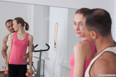 Lean russian girl Daniela gets her pussy creampied after a hardcore fuck