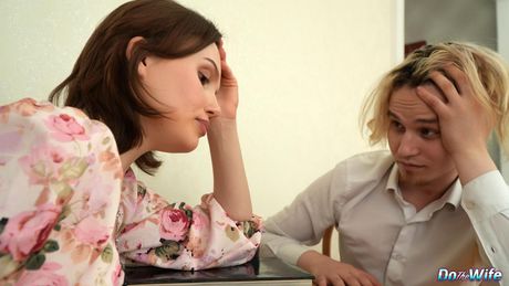 Slender russian teen Milka Way gets a hard dicking in a wild threesome