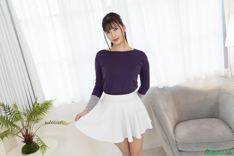 Asian teen Maria Osawa gets her twat stuffed with a dildo and a dick