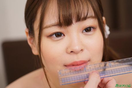 Asian girl Rin Hinami reveals her big boobs and fingers her twat