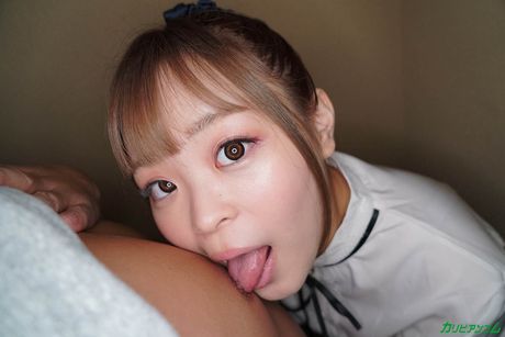 Brown-eyed Japanese babe Rin Hinami gets her twat filled with a big dick