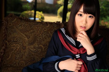 Asian schoolgirl Rena Takayama gets a pussy licking and a creampie