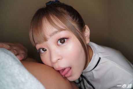 Asian covergirl Rin Hinami gets a pussy licking and a dick ride on the sofa