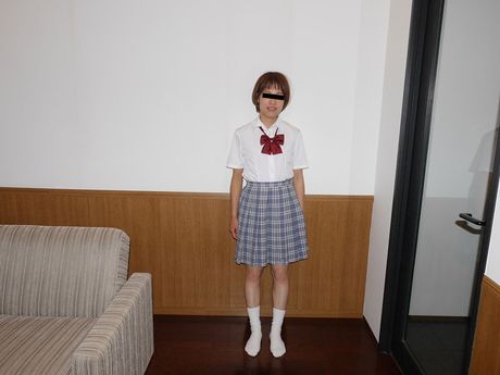 Schoolgirl Keiko Eto toys her pussy with a dildo in socks