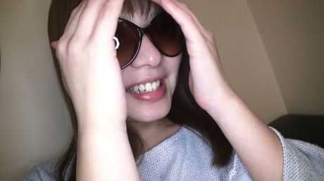 Glasses clad Kamei Hitomi sucks cock before riding on top