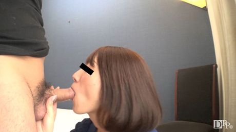 Asian babe Chisa Takigawa dildos her pussy before masturbating