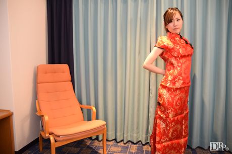 Asian girl Aikawa Chie gets naked before a vaginal fuck