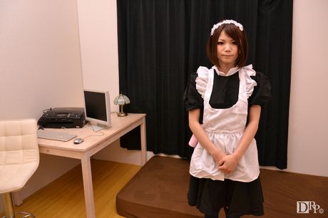 1: Brown-Eyed japanese beauty Rina Tachibana is a maid with a big desire to fuck