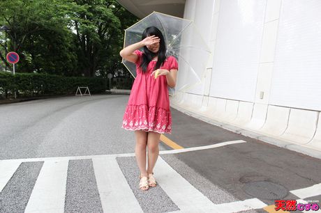 Asian babe Momo Honda strips and gets her twat filled with a dildo