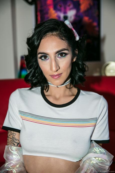 Latina teen Destiny Lovee shows her big ass and tits in a solo