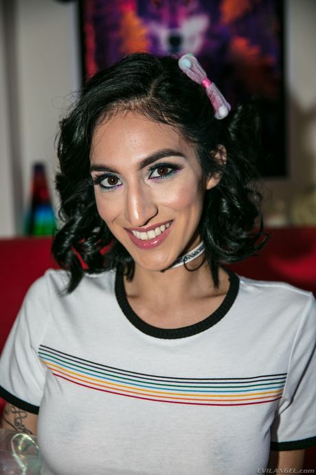 Latina teen Destiny Lovee shows her big ass and tits in a solo