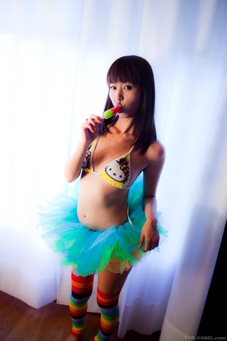 Sexy Asian pornstars London Keyes & Marica Hase toy each others assholes