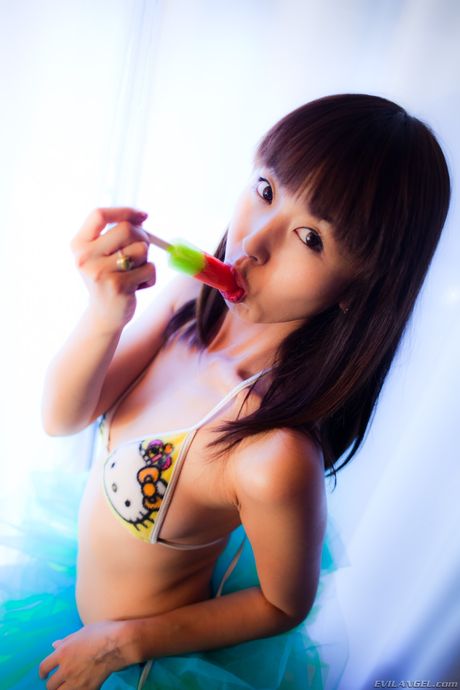 Sexy Asian pornstars London Keyes & Marica Hase toy each others assholes