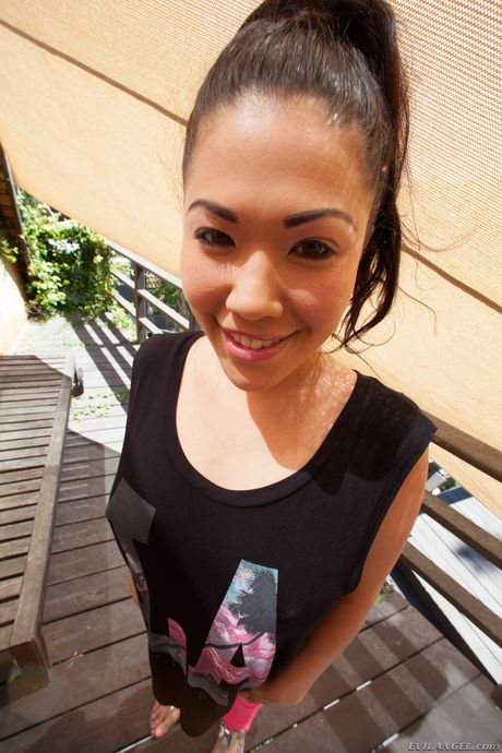 Asian lesbian London Keyes and her foot fetish GF licking pussy and ass