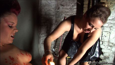 Kinky babes in latex outfits get their holes drilled in a rough DP