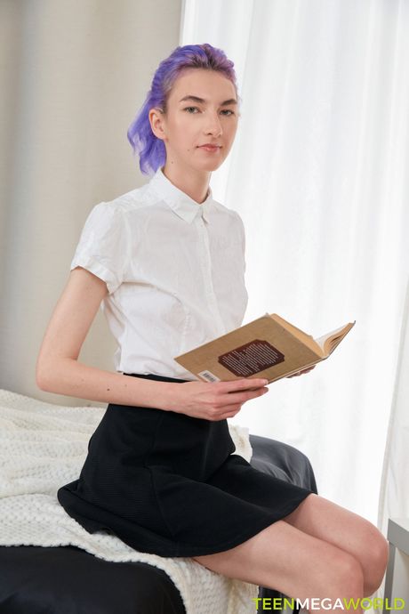 Skinny russian doll Mia Cheers gets her twat licked and dicked in a classroom