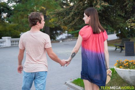 Lean russian babe Eva Tender gets her pussy dicked by a tattooed guy