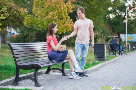 Lean russian babe Eva Tender gets her pussy dicked by a tattooed guy