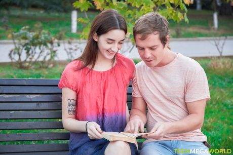 Lean russian babe Eva Tender gets her pussy dicked by a tattooed guy