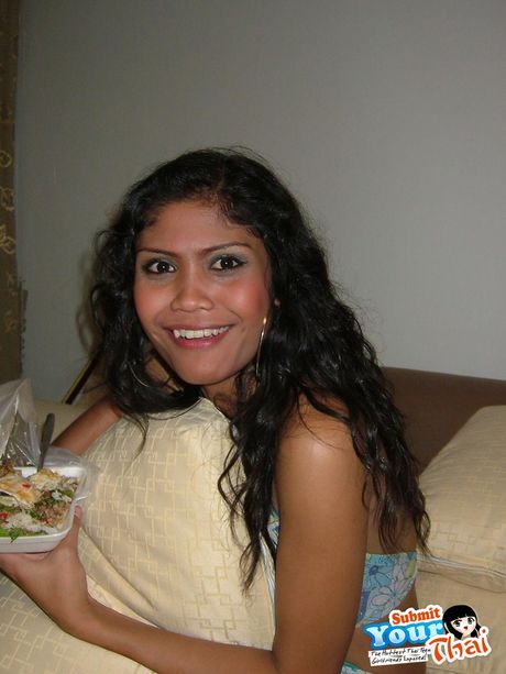 Black hair Amateur Girl displays her nice tits and poses in black stockings