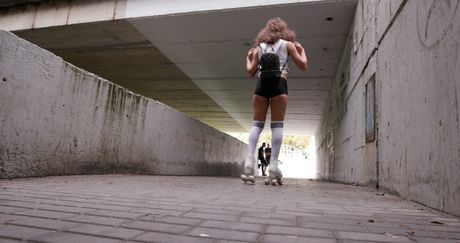 Petite italian teen Lady Ana gets double fucked by black and white dudes