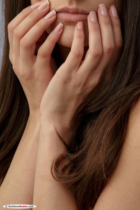 Thin teen Cira Nerri strips & shows her big tits & her sweet pussy