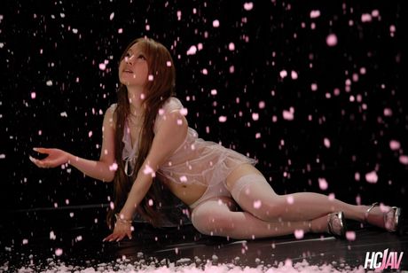 Asian covergirl Miyu Aisaki gets naked before masturbating with a sex toy