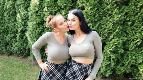 Outdoor action features big juggs and asses as well as pussies