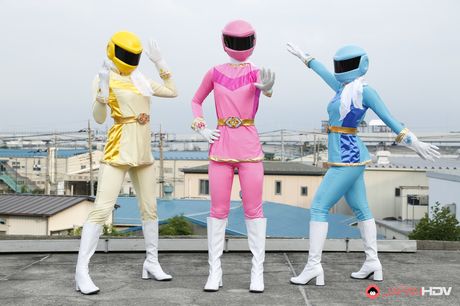 Excellent cosplayers get their big juggs exposed and pussies fucked in a bar