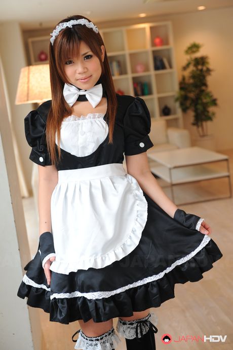 Brazilian model Nene Azami strips to her heels and displays her big melons