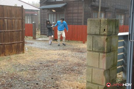 Asian doll Mai Shimizu gets a pussy licking and a dick ride in the wild