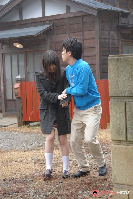 Asian doll Mai Shimizu gets a pussy licking and a dick ride in the wild