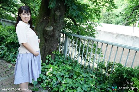 Asian cutie Siena Morikawa highlights her huge tits and goes naked for the camera outdoors