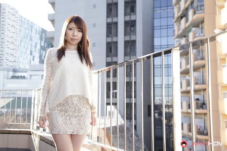 Asian Mom Renka Shimizu gets naked before a vaginal insertion