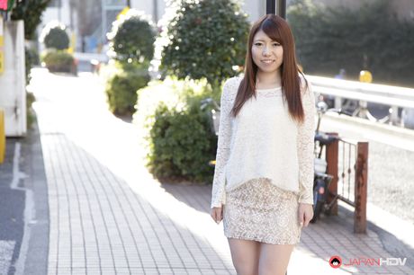 Asian Mom Renka Shimizu gets naked before a vaginal insertion