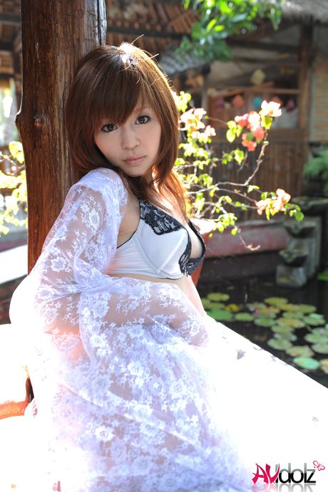 Asian cutie Nami Segawa demonstrates her hairy pussy and gets fucked in a solo