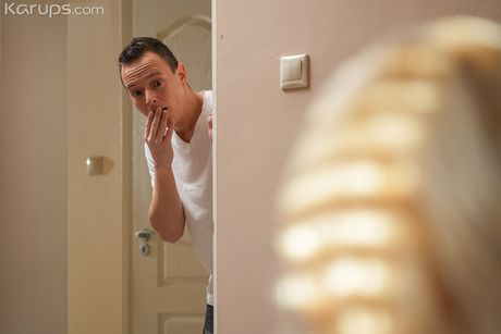 Blond hungarian covergirl Zazie Skymm gets her pussy stuffed with a dildo and a dick