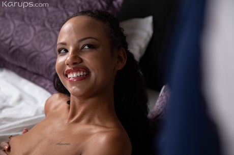 Black dutch cutie Romy Indy gets her muff licked out and fucked by a white dude