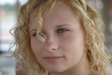 Lean teen babes Lena L & Vika Y posing naked in public places