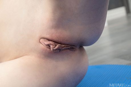 Nice belarusian,latvian girl Matty gets nude on a yoga mat without shyness