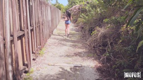 Babe Alex Coal gets her pussy licked and fucked in the back seat