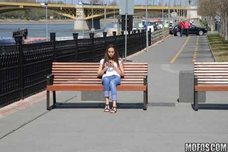 Brunette ukrainian cutie Abril Gerald gets her perfect ass fucked by a big dick