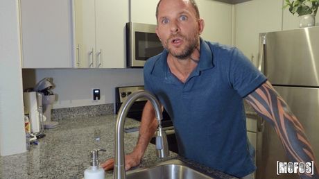 Latina girl Angelica Cruz has sex with her stepfather in the kitchen