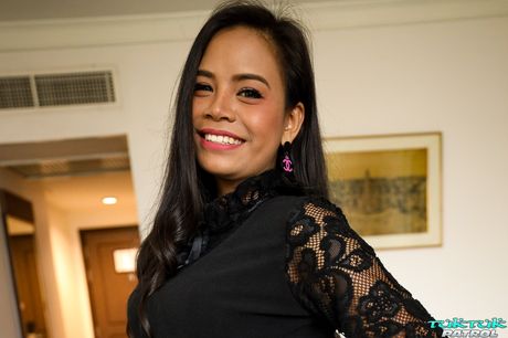 Asian Mom Barbie B takes a cumshot on her big racks after a fuck