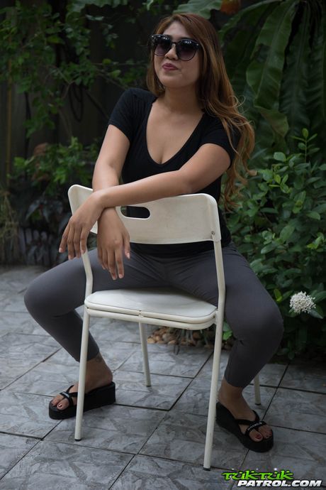 Asian babe Bailey gets her hairy pussy fucked by a horny ghost