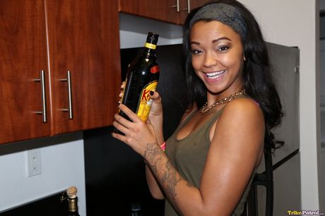 Stacked asian babe Harley Dean is getting her pussy fucked