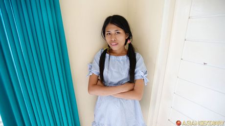 夢幻般的亞洲寶貝阿德莉亞在獨奏中展示了她火熱的屁股和毛茸茸的陰部