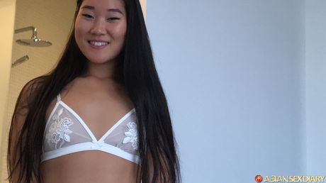 Hot Asian Fang B gets her pussy licked and drilled by a horny gu