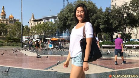 Hot Asian Fang B gets her pussy licked and drilled by a horny gu