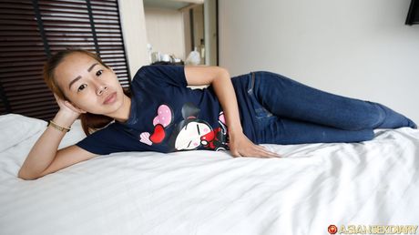 Skinny beauty May H gets her twat fingered and fucked by a horny guy